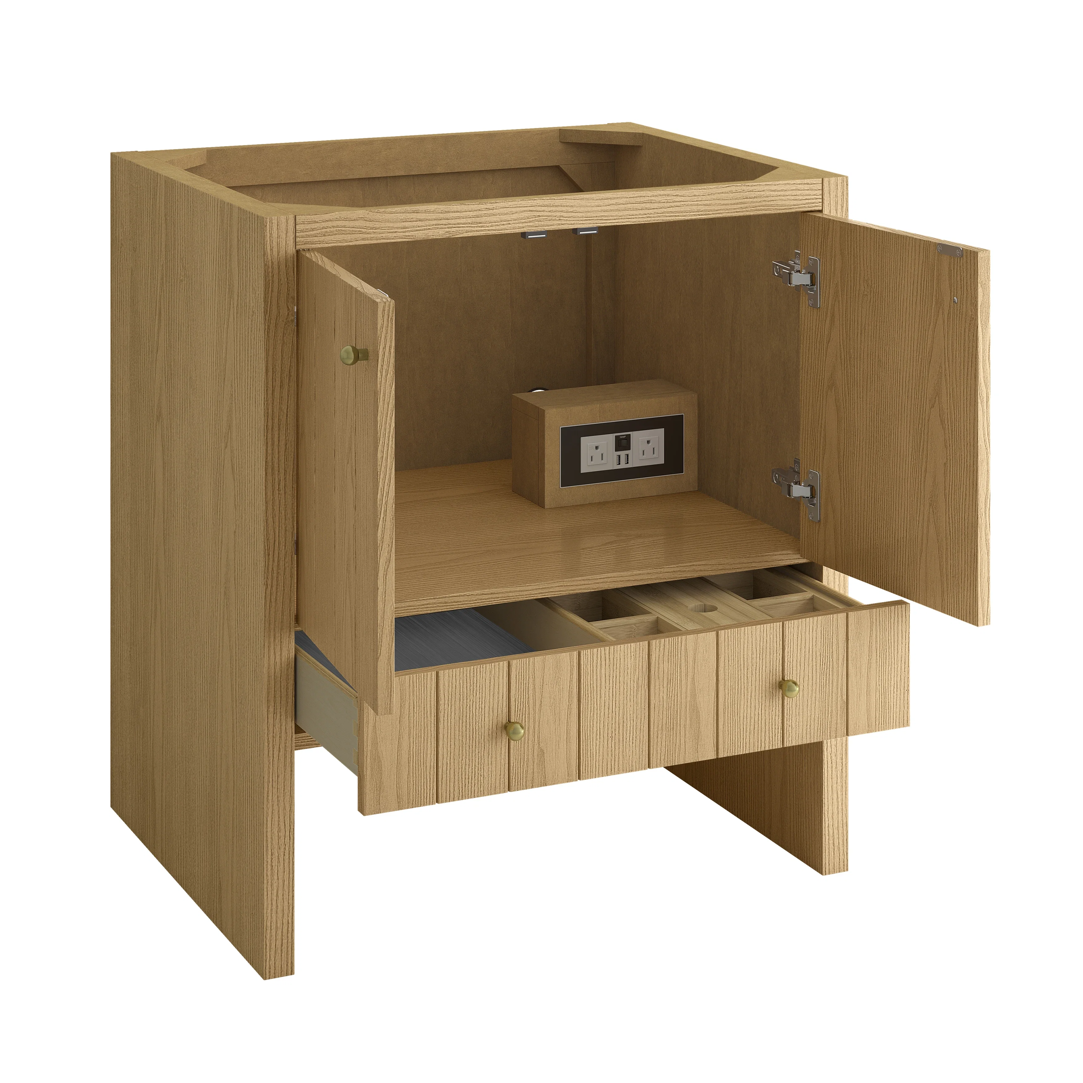 Hudson 30" Single Vanity Cabinet, Light Natural Oak