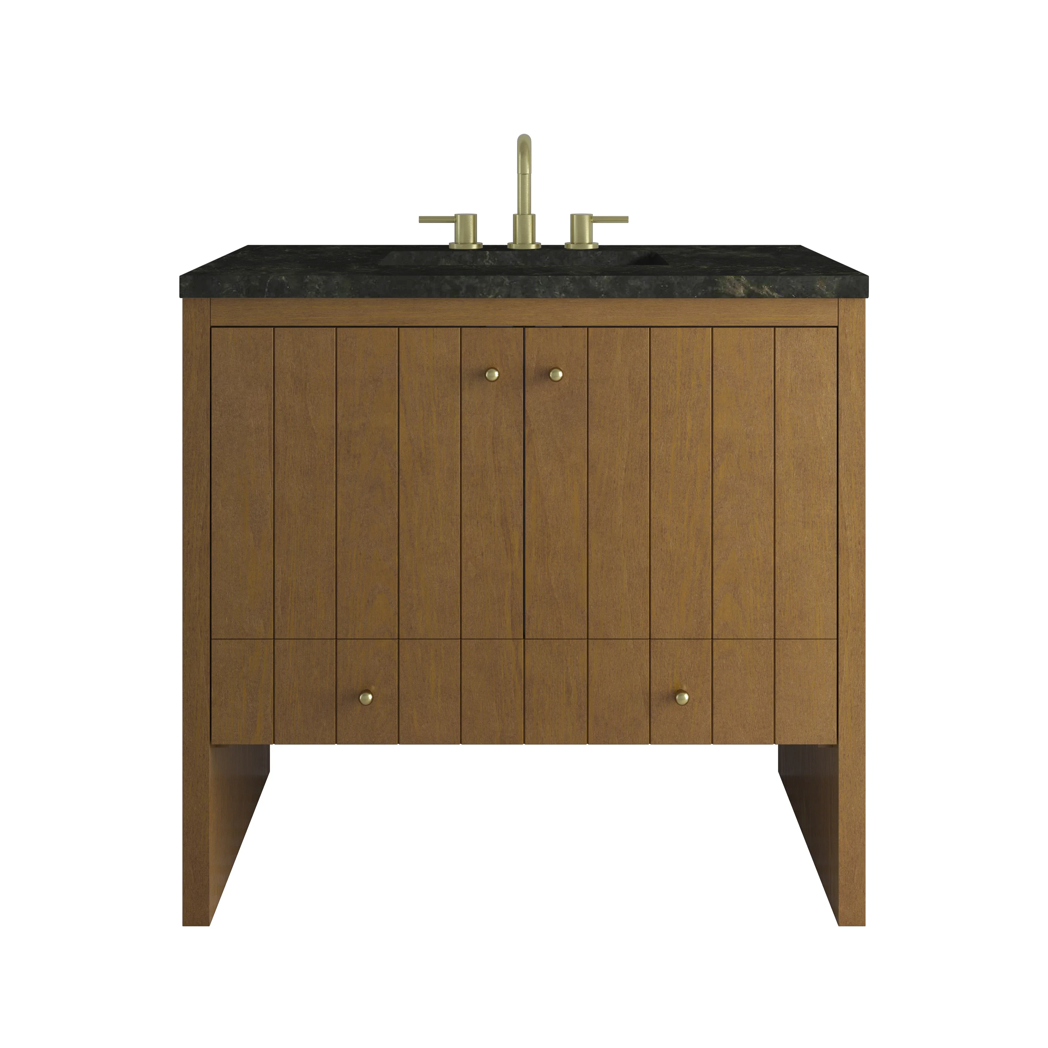 Hudson 36" Single Vanity, Honey Oak w/ 3 CM Phantome Eclos Top
