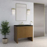 Hudson 36" Single Vanity, Honey Oak w/ 3 CM Phantome Eclos Top