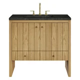 Hudson 36" Single Vanity, Light Natural Oak, w/ 3 CM Phantome Eclos Top