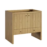 Hudson 36" Single Vanity, Light Natural Oak, w/ 3 CM Phantome Eclos Top