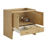 Hudson 36" Single Vanity, Light Natural Oak, w/ 3 CM Phantome Eclos Top
