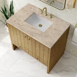 Hudson 36" Single Vanity, Light Natural Oak, w/ 3 CM Tajnar Eclos Top
