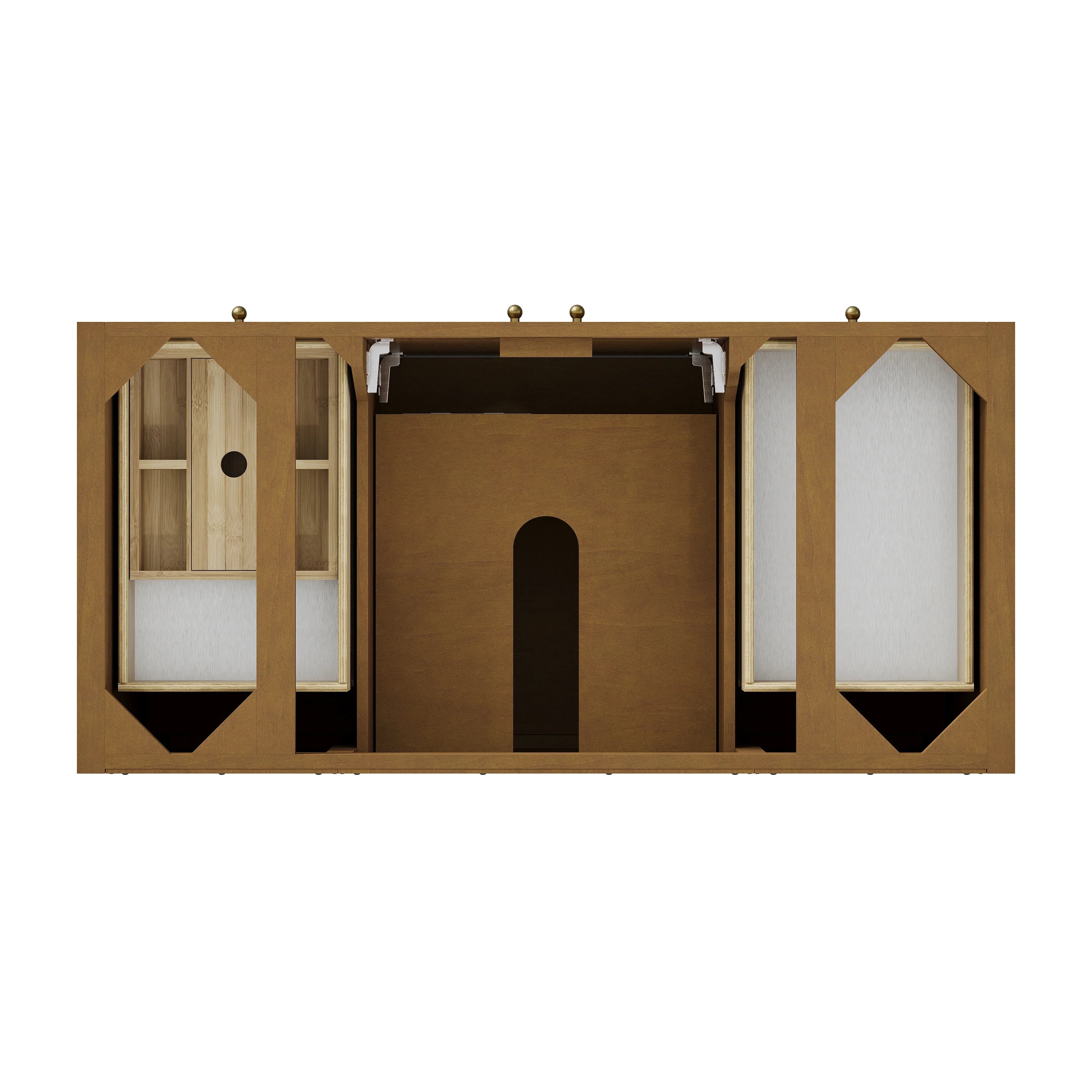 Hudson 48" Single Vanity, Honey Oak w/ 3 CM Ethereal Noctis Silestone Top