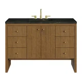 Hudson 48" Single Vanity, Honey Oak w/ 3 CM Phantome Eclos Top