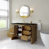 Hudson 48" Single Vanity, Honey Oak w/ 3 CM Phantome Eclos Top