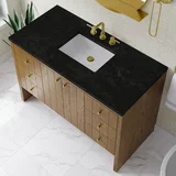 Hudson 48" Single Vanity, Honey Oak w/ 3 CM Phantome Eclos Top