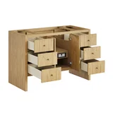 Hudson 48" Single Vanity, Light Natural Oak w/ 3 CM Parisien Bleu Top