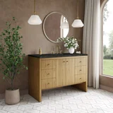 Hudson 48" Single Vanity, Light Natural Oak, w/ 3 CM Phantome Eclos Top