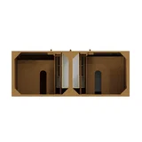 Hudson 60" Double Vanity Cabinet, Honey Oak