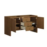 Hudson 60" Double Vanity Cabinet, Honey Oak