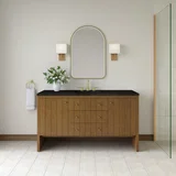 Hudson 60" Single Vanity, Honey Oak w/ 3 CM Phantome Eclos Top