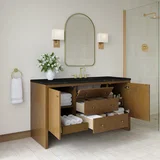 Hudson 60" Single Vanity, Honey Oak w/ 3 CM Phantome Eclos Top