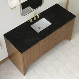 Hudson 60" Single Vanity, Honey Oak w/ 3 CM Phantome Eclos Top