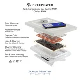 Hudson 60" Single Vanity, Honey Oak w/ 3 CM Eternal Jasmine Pearl Silestone Top w/FreePower Wireless Charger