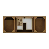 Hudson 60" Single Vanity, Honey Oak w/ 3 CM Tajnar Eclos Top w/FreePower Wireless Charger