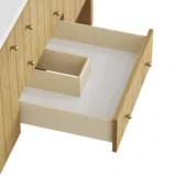 Hudson 60" Single Vanity, Light Natural Oak w/ 3 CM Ethereal Noctis Top w/ FreePower Wireless Charger