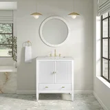 Myrrin 30" Single Vanity, Bright White w/ 3 CM Lime Delight Silestone Top