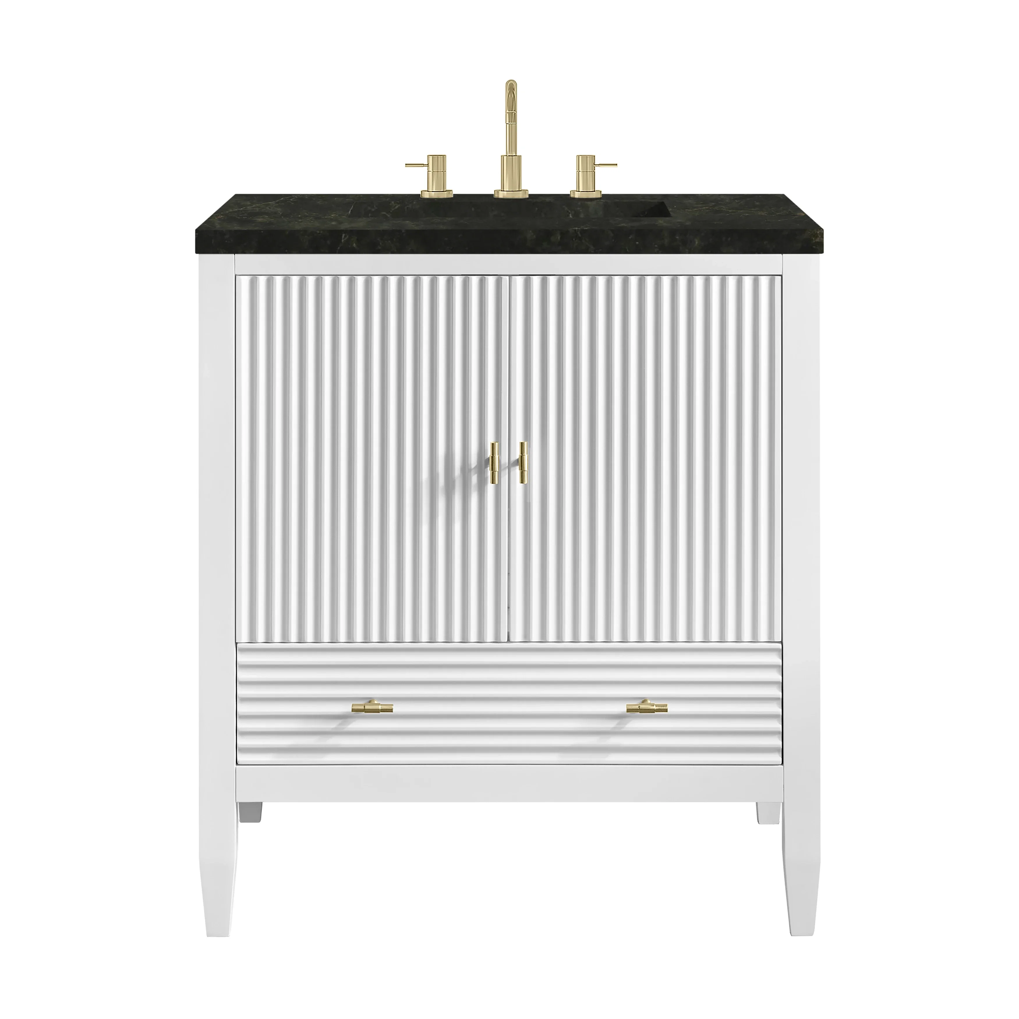 Myrrin 30" Single Vanity, Bright White w/ 3 CM Phantome Eclos Top