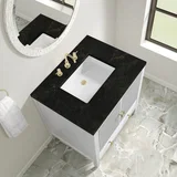Myrrin 30" Single Vanity, Bright White w/ 3 CM Phantome Eclos Top