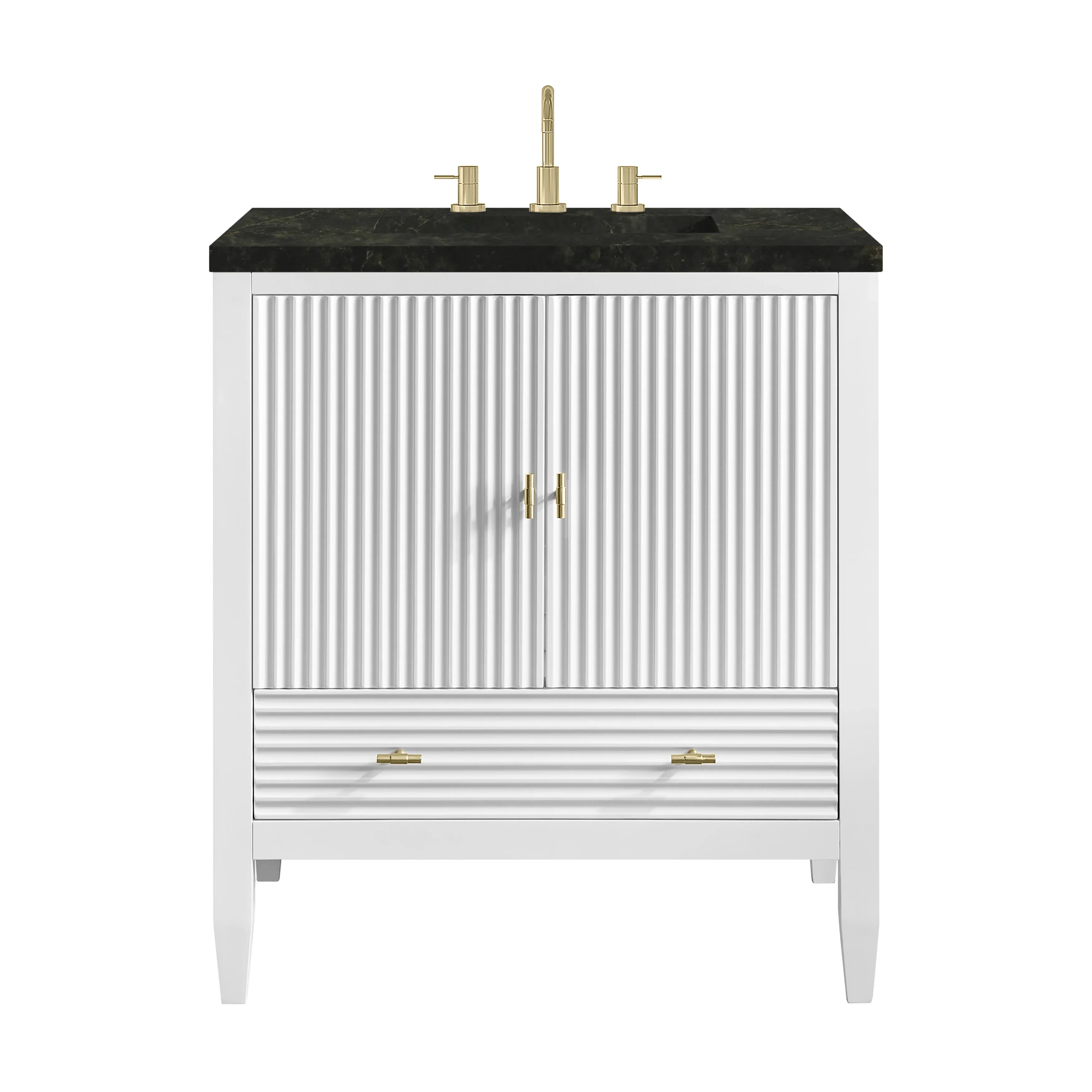 Myrrin 30" Single Vanity, Bright White w/ 3 CM Phantome Eclos Top