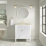 Myrrin 30" Single Vanity, Bright White w/ 3 CM Tajnar Eclos Top