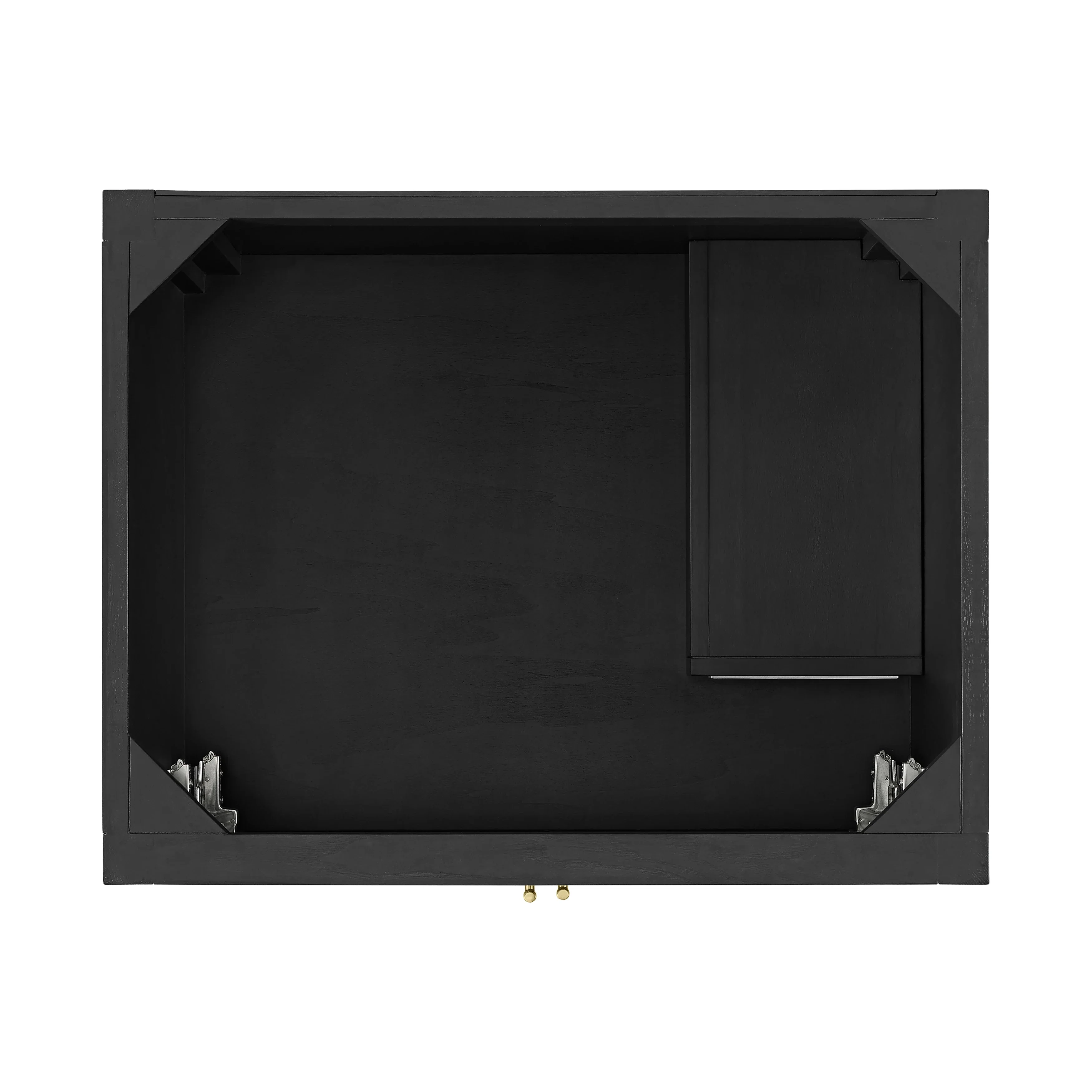 Myrrin 30" Single Vanity, Carbon Oak w/ Single Hole 3 CM White Zeus Silestone Top and Matching Backsplash