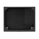 Myrrin 30" Single Vanity, Carbon Oak w/ Single Hole 3 CM White Zeus Silestone Top and Matching Backsplash
