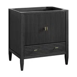 Myrrin 30" Single Vanity, Carbon Oak w/ 3 CM Charcoal Soapstone Silestone Top