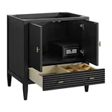 Myrrin 30" Single Vanity, Carbon Oak w/ 3 CM Charcoal Soapstone Silestone Top
