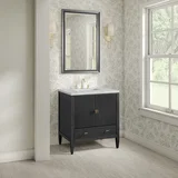 Myrrin 30" Single Vanity, Carbon Oak w/ 3 CM Ethereal Noctis Silestone Top