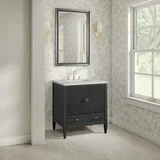 Myrrin 30" Single Vanity, Carbon Oak w/ 3 CM Lime Delight Silestone Top