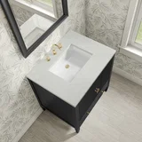 Myrrin 30" Single Vanity, Carbon Oak w/ 3 CM Lime Delight Silestone Top