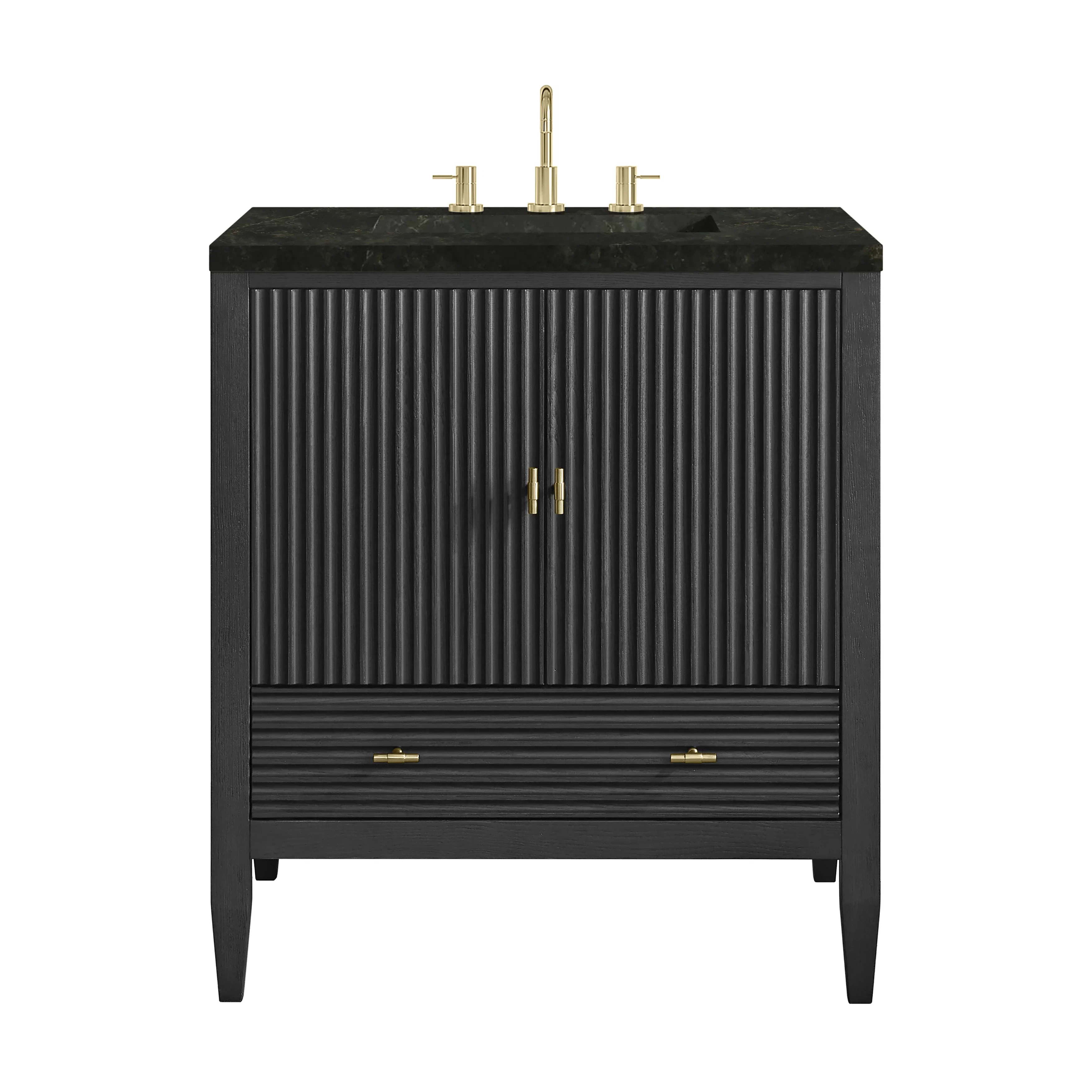 Myrrin 30" Single Vanity, Carbon Oak w/ 3 CM Phantome Eclos Top