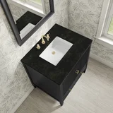 Myrrin 30" Single Vanity, Carbon Oak w/ 3 CM Phantome Eclos Top