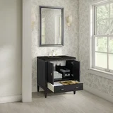 Myrrin 30" Single Vanity, Carbon Oak w/ 3 CM Phantome Eclos Top