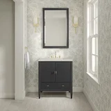 Myrrin 30" Single Vanity, Carbon Oak w/ 3 CM Siberian Silestone Top