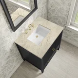Myrrin 30" Single Vanity, Carbon Oak w/ 3 CM Tajnar Eclos Top