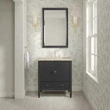 Myrrin 30" Single Vanity, Carbon Oak w/ 3 CM Tajnar Eclos Top
