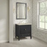 Myrrin 30" Single Vanity, Carbon Oak w/ 3 CM Tajnar Eclos Top