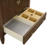 Myrrin 30" Single Vanity, Mid-Century Walnut w/ 3 CM Charcoal Soapstone Silestone Top