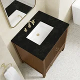 Myrrin 30" Single Vanity, Mid-Century Walnut w/ 3 CM Phantome Eclos Top