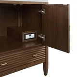 Myrrin 30" Single Vanity, Mid-Century Walnut w/ 3 CM Phantome Eclos Top