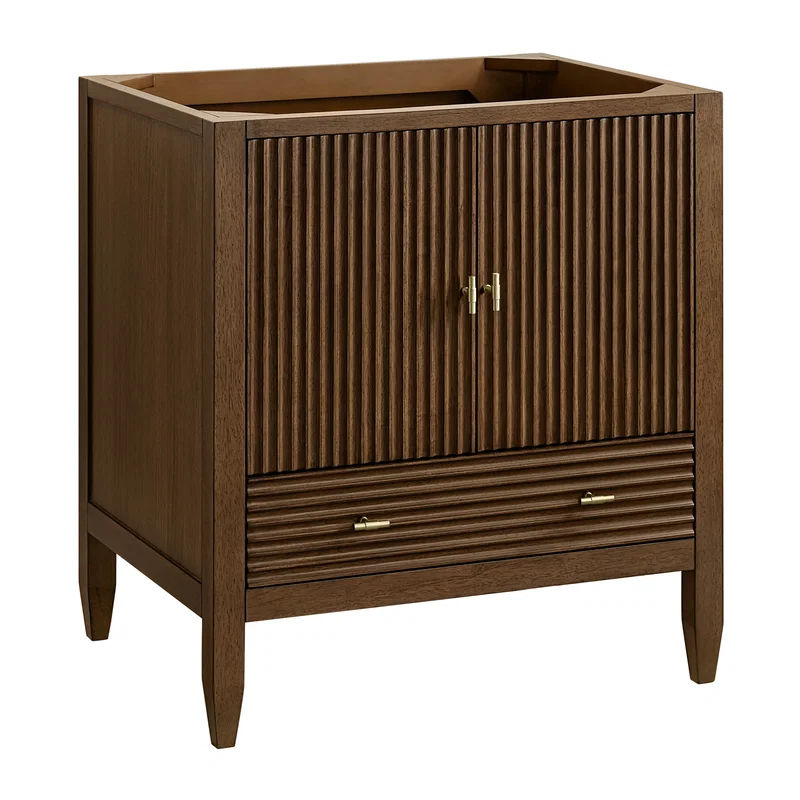 Myrrin 30" Single Vanity Cabinet, Mid-Century Walnut