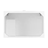 Myrrin 36" Vanity, Bright White w/ Single Hole 3 CM White Zeus Silestone Top & Backsplash
