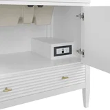 Myrrin 36" Vanity, Bright White w/ 3 CM Eternal Jasmine Pearl Silestone Top