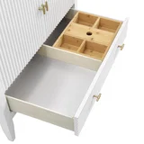 Myrrin 36" Vanity, Bright White w/ 3 CM Eternal Jasmine Pearl Silestone Top