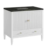 Myrrin 36" Vanity, Bright White, w/ 3 CM Phantome Eclos Top