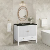Myrrin 36" Vanity, Bright White, w/ 3 CM Phantome Eclos Top
