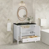 Myrrin 36" Vanity, Bright White, w/ 3 CM Phantome Eclos Top